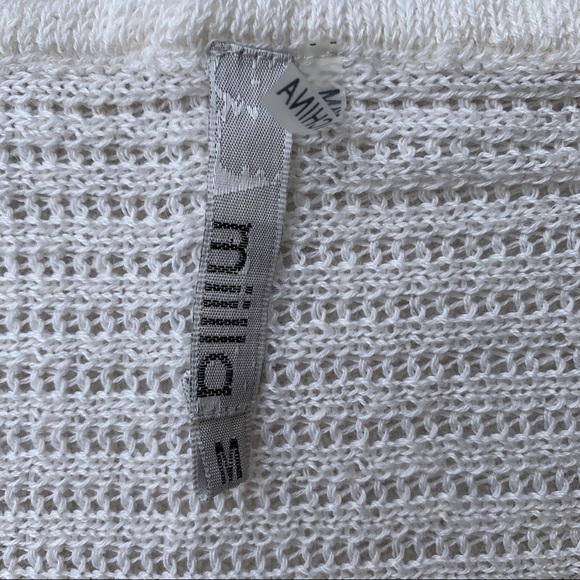 Miila white linen knitted tunic size M - Picture 3 of 5